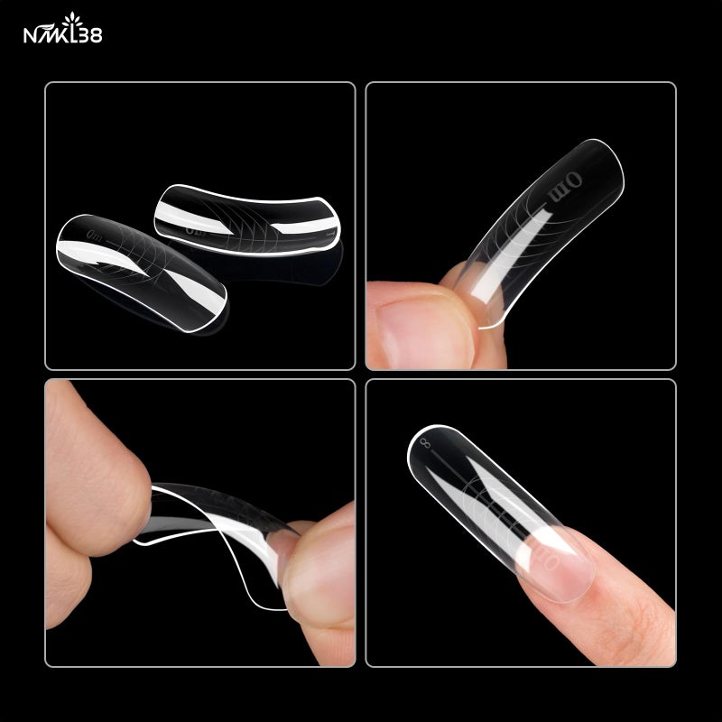 NMKL38 150Pcs Dual Forms Full Cover Nail Tips Upper Arched Extension Mold - Image 3